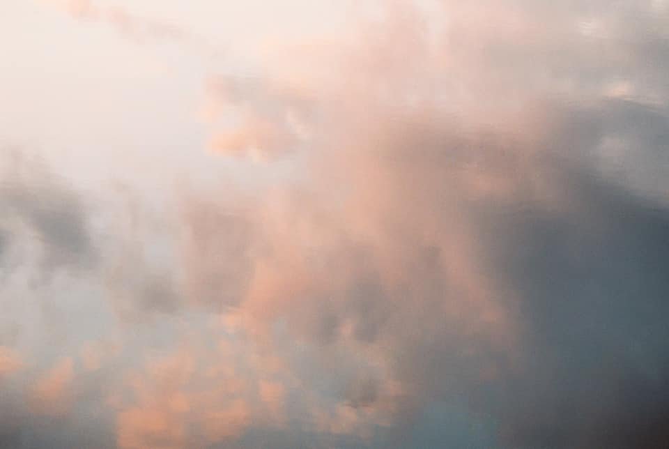 clouds in water reflection